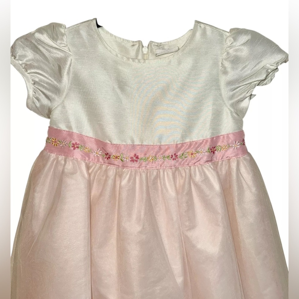 NWT Gymboree VINTAGE 2000 Pink Flowergirl Easter Dress Short Sleeve Tulle Sz 6 - Picture 3 of 12